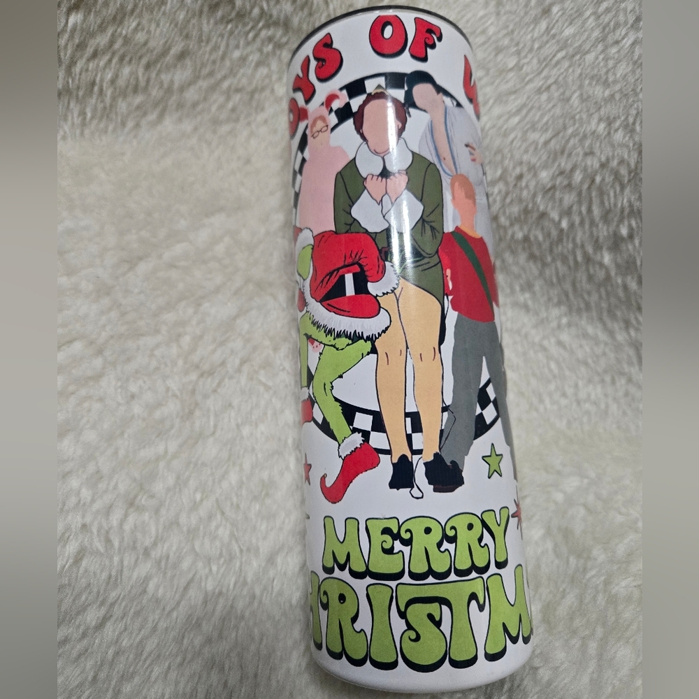 "The Boys Of Winter" Christmas Movie Themed Sublimation Tumbler NEW